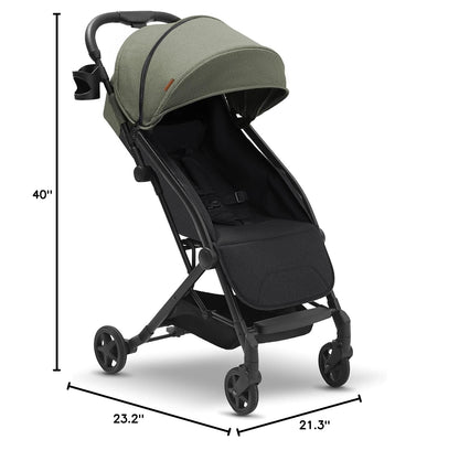Lithe, Lightweight Stroller, Compact One-Hand Fold Luggage-Style Travel Stroller for Airplane Friendly, Reclining Seat and XL Canopy, with Rain Cover & Travel Carry Bag & Cup Holder