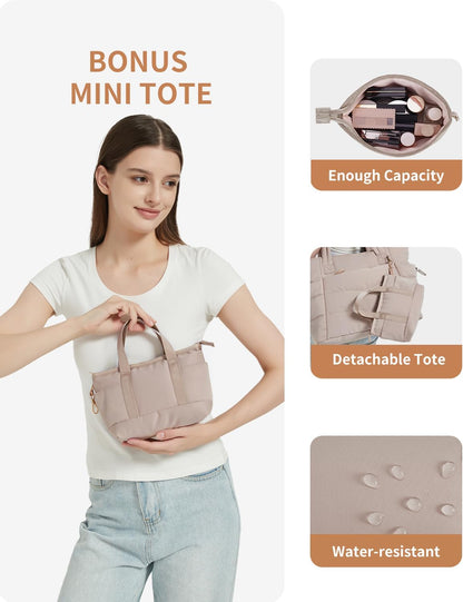 Tote Bag for Women, Puffy Handbags for Work, Travel, Nurse