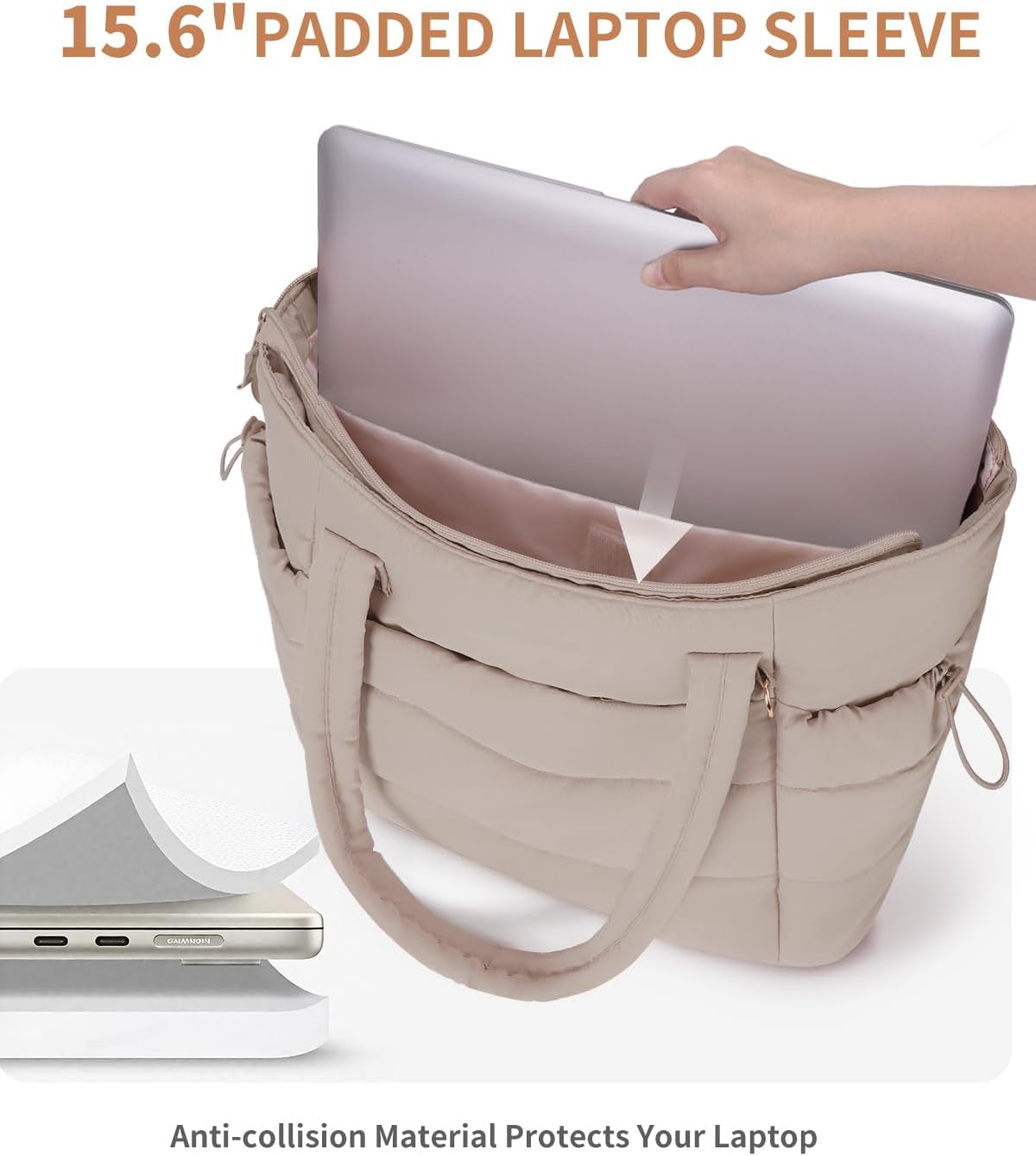 Tote Bag for Women, Puffy Handbags for Work, Travel, Nurse