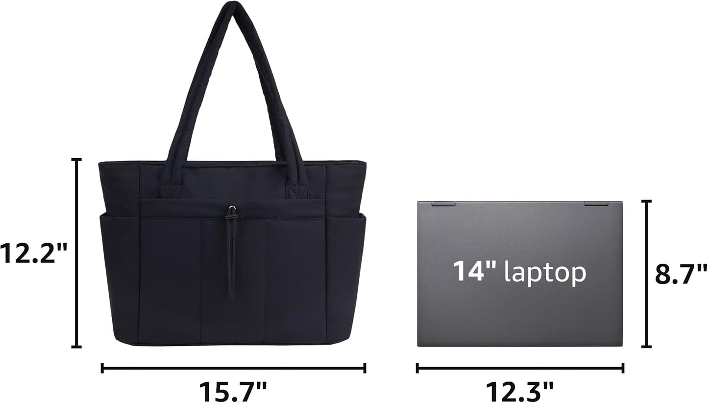 Tote Bag for Women, Puffy Handbags for Work, Travel, Nurse