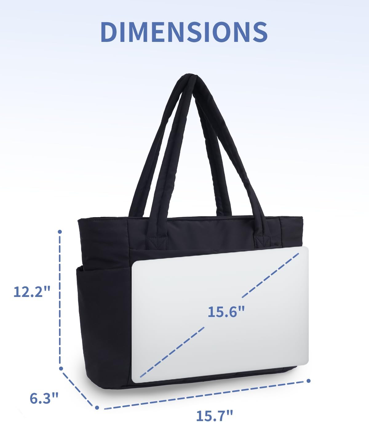 Tote Bag for Women, Puffy Handbags for Work, Travel, Nurse