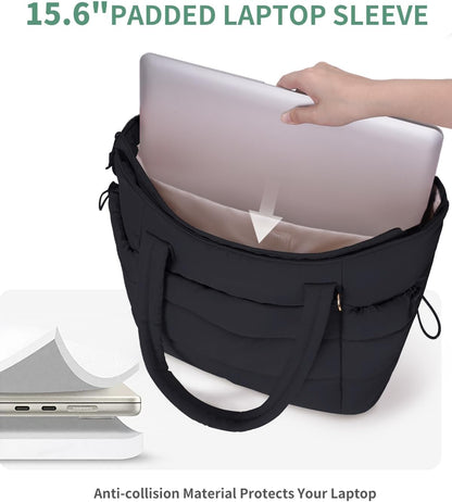 Tote Bag for Women, Puffy Handbags for Work, Travel, Nurse