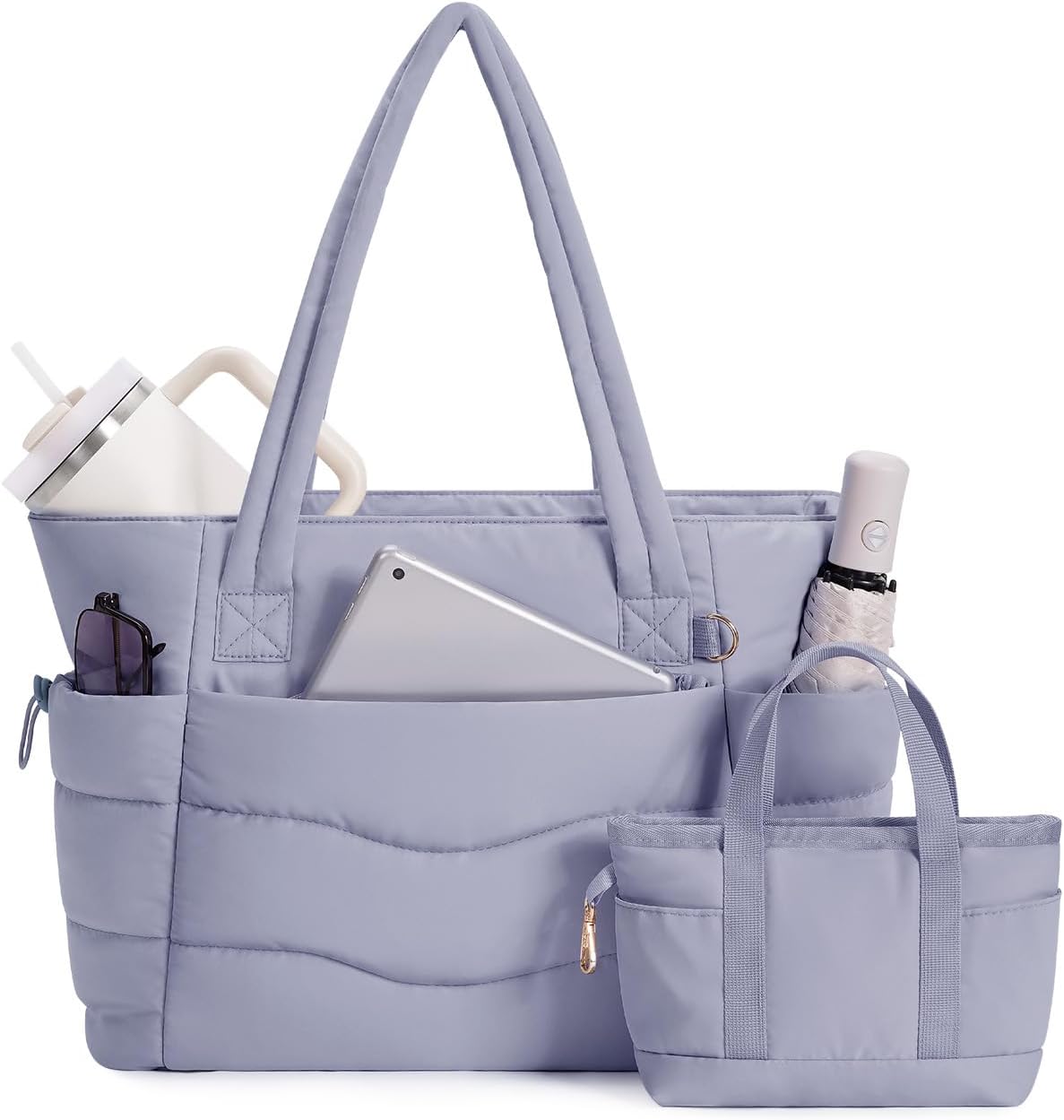 Tote Bag for Women, Puffy Handbags for Work, Travel, Nurse