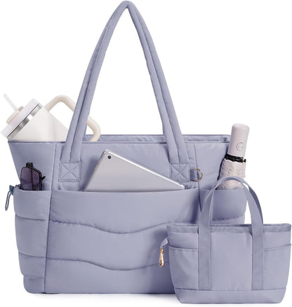 Tote Bag for Women, Puffy Handbags for Work, Travel, Nurse