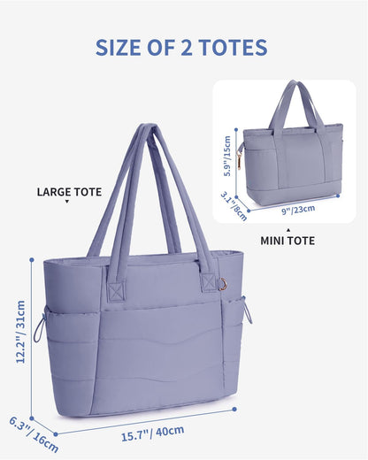 Tote Bag for Women, Puffy Handbags for Work, Travel, Nurse