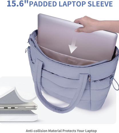 Tote Bag for Women, Puffy Handbags for Work, Travel, Nurse