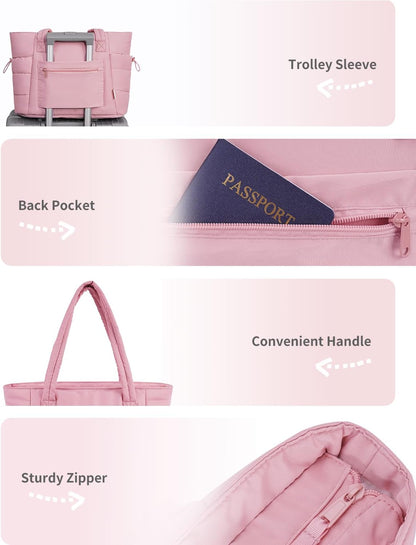 Tote Bag for Women, Puffy Handbags for Work, Travel, Nurse