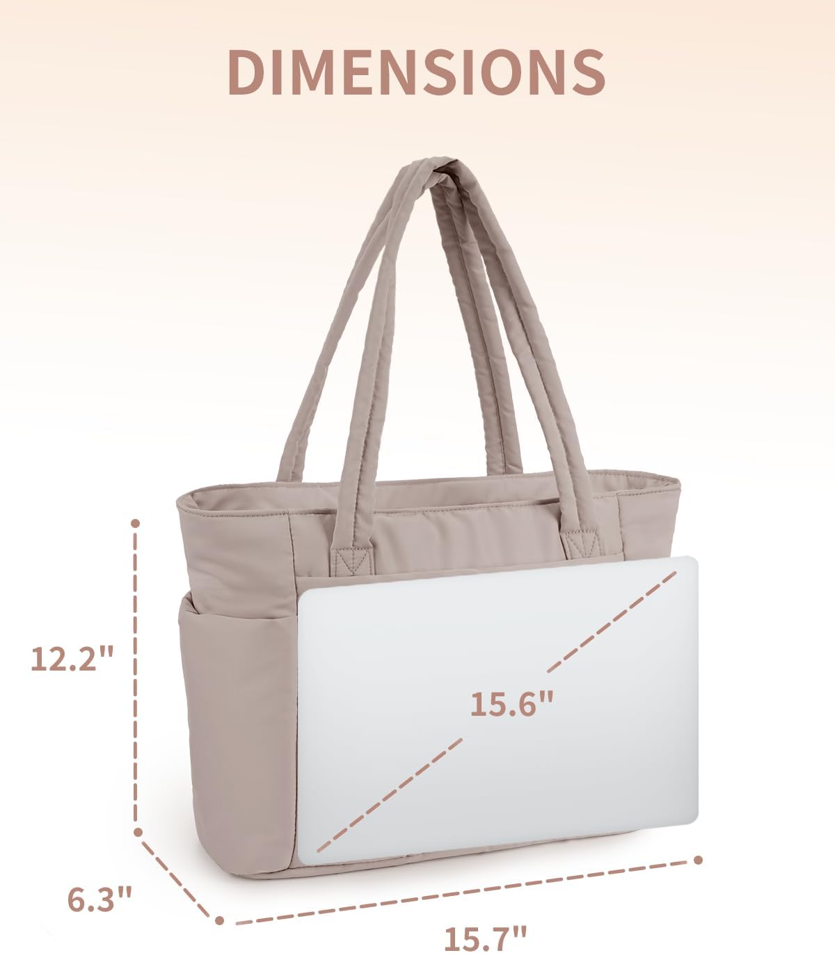 Tote Bag for Women, Puffy Handbags for Work, Travel, Nurse