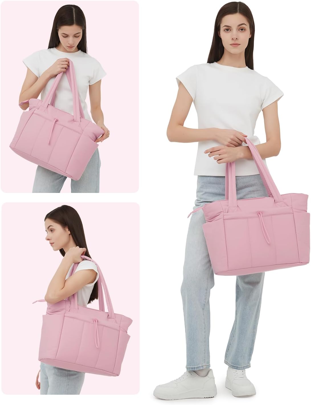 Tote Bag for Women, Puffy Handbags for Work, Travel, Nurse