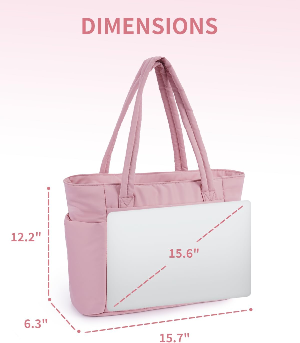 Tote Bag for Women, Puffy Handbags for Work, Travel, Nurse