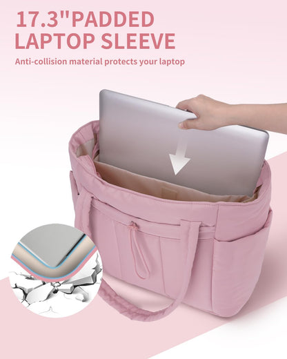 Tote Bag for Women, Puffy Handbags for Work, Travel, Nurse