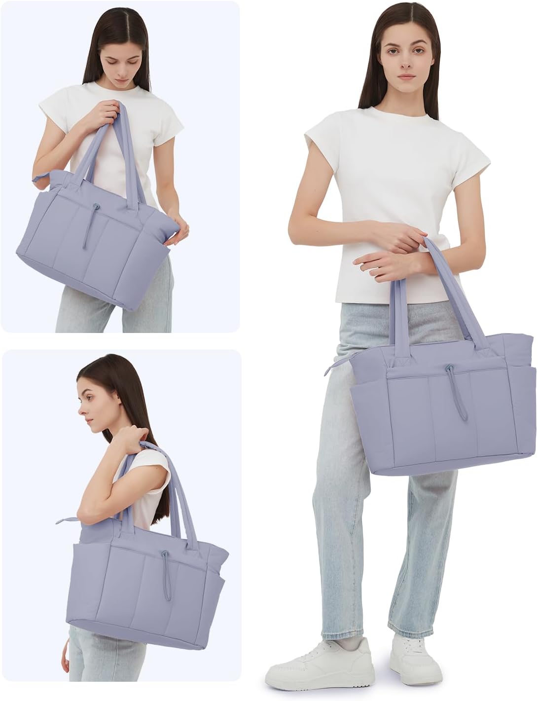 Tote Bag for Women, Puffy Handbags for Work, Travel, Nurse