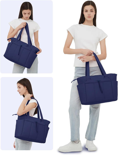 Tote Bag for Women, Puffy Handbags for Work, Travel, Nurse