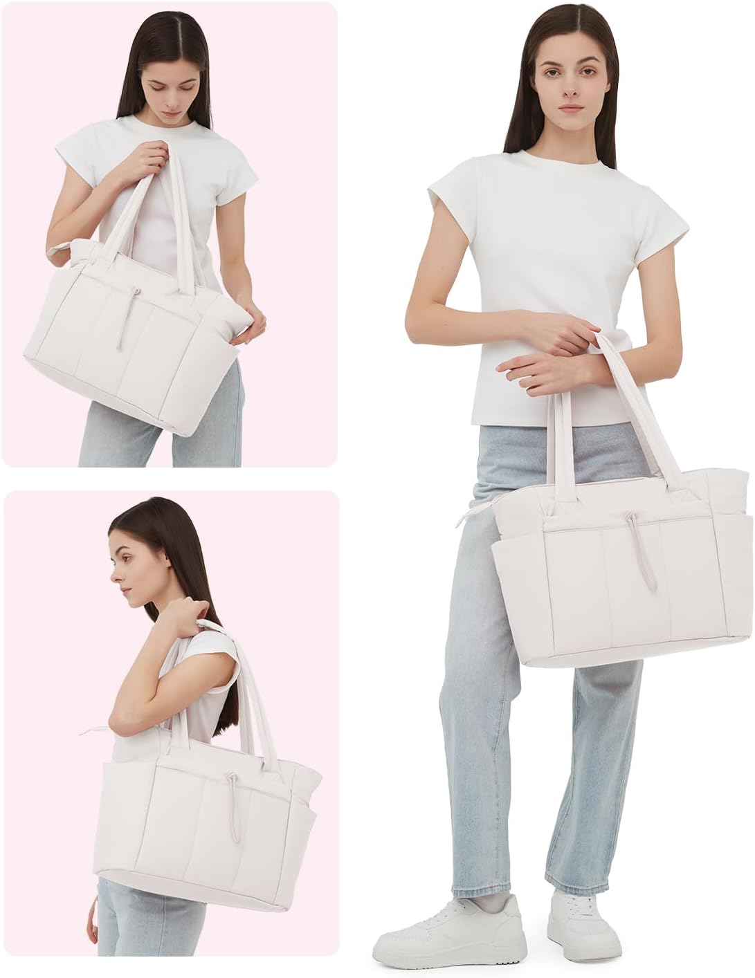 Tote Bag for Women, Puffy Handbags for Work, Travel, Nurse