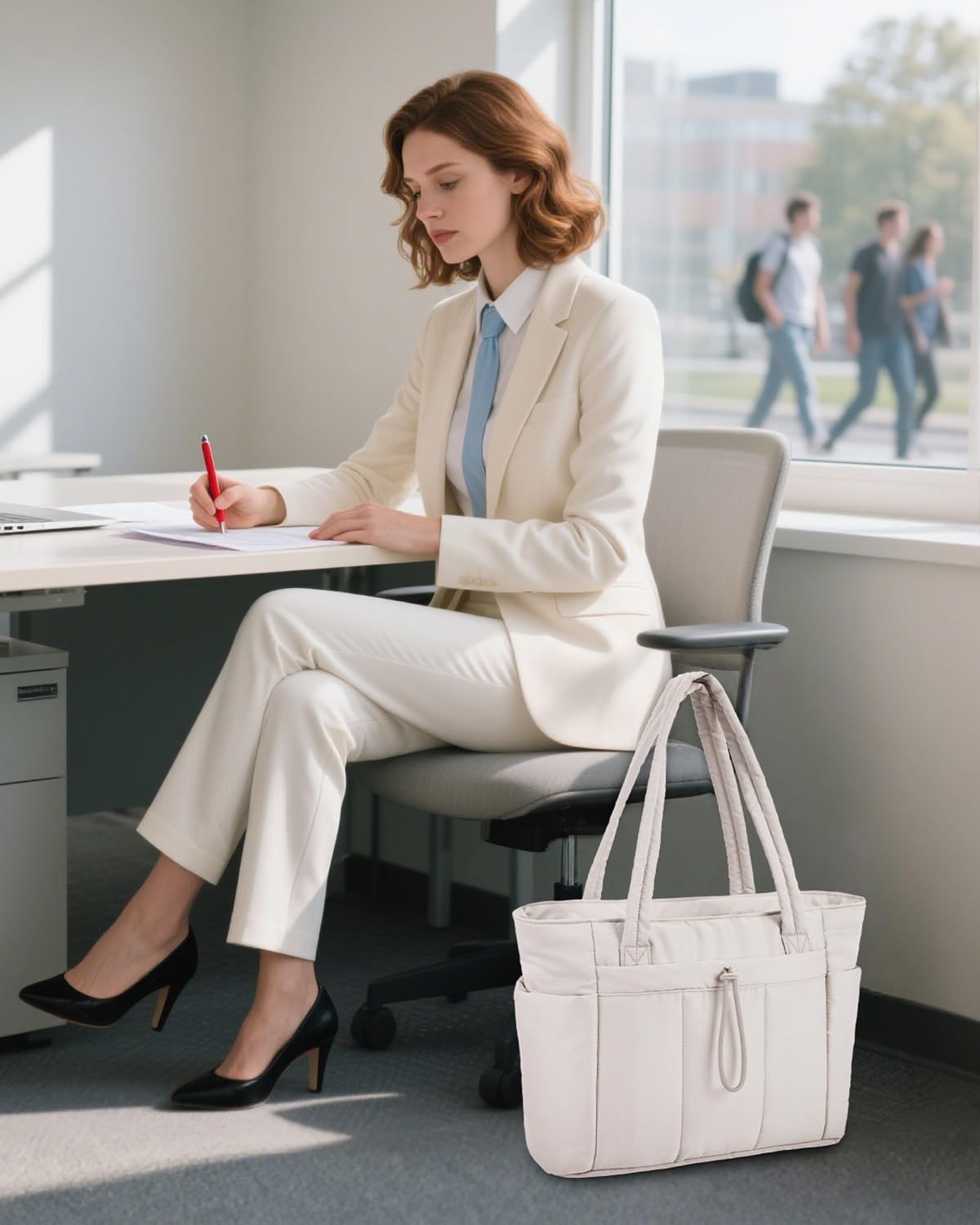 Tote Bag for Women, Puffy Handbags for Work, Travel, Nurse