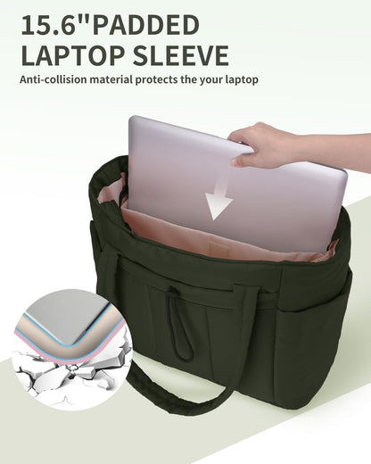 Tote Bag for Women, Puffy Handbags for Work, Travel, Nurse