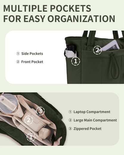 Tote Bag for Women, Puffy Handbags for Work, Travel, Nurse