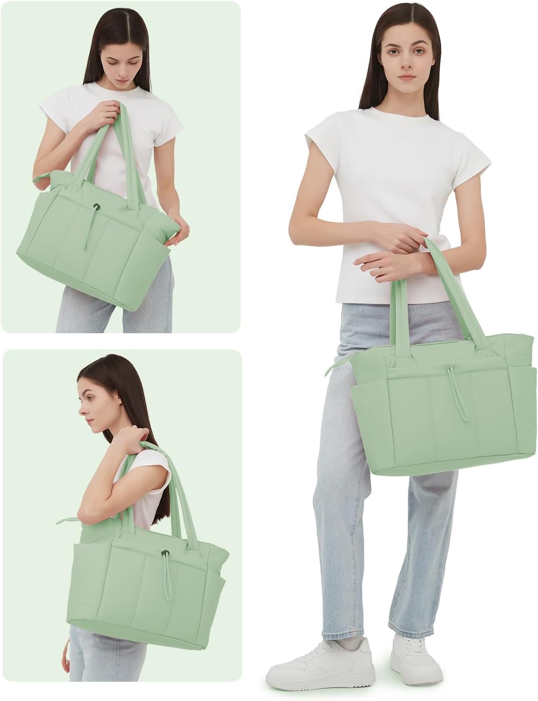 Tote Bag for Women, Puffy Handbags for Work, Travel, Nurse