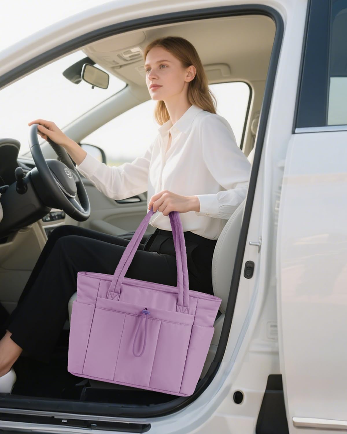 Tote Bag for Women, Puffy Handbags for Work, Travel, Nurse