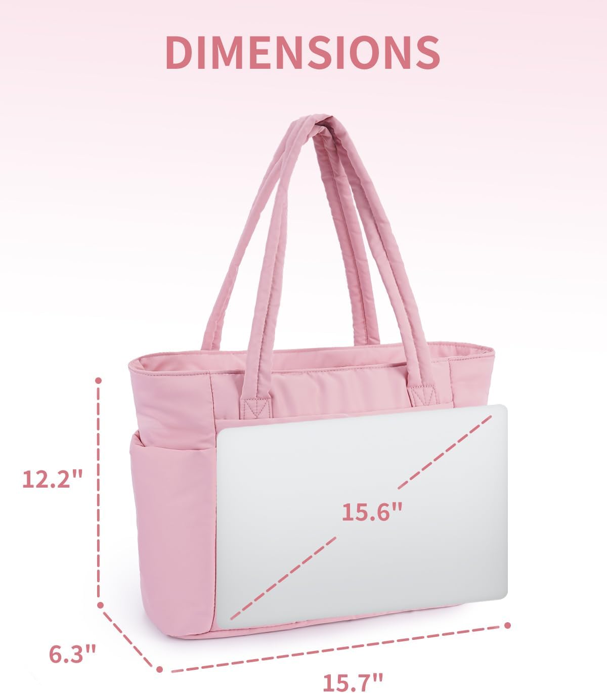 Tote Bag for Women, Puffy Handbags for Work, Travel, Nurse
