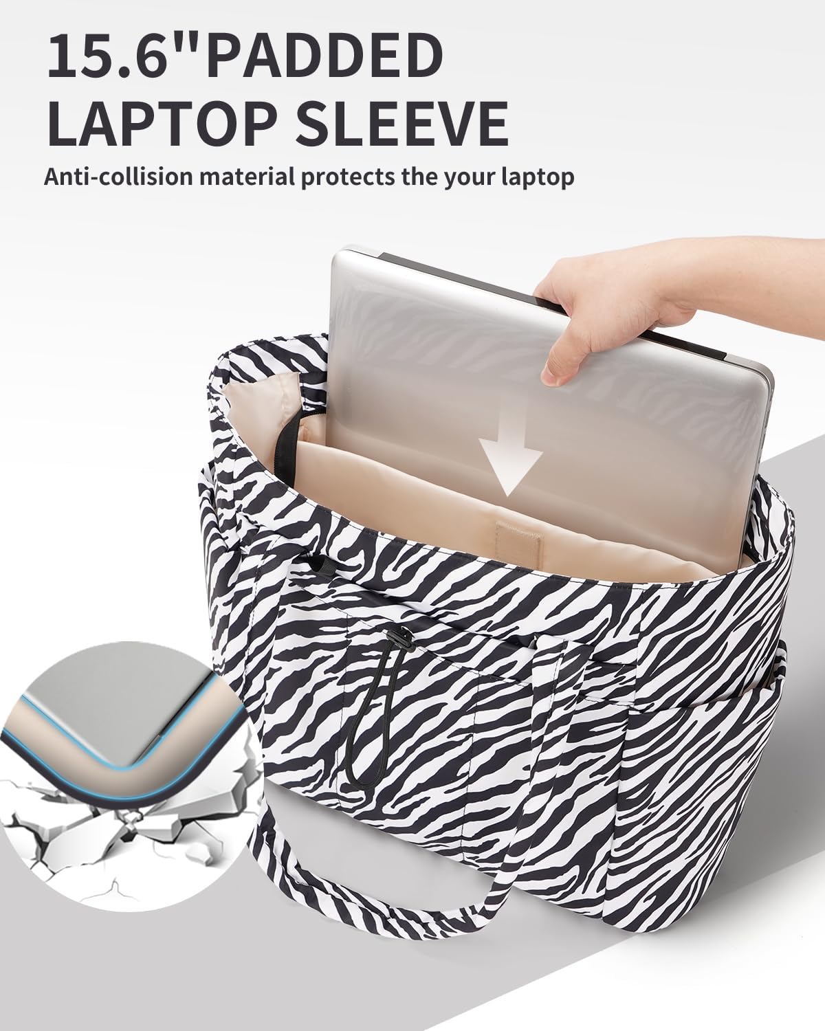 Tote Bag for Women, Puffy Handbags for Work, Travel, Nurse