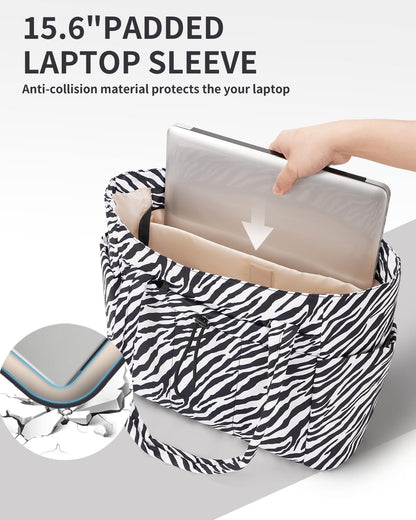 Tote Bag for Women, Puffy Handbags for Work, Travel, Nurse