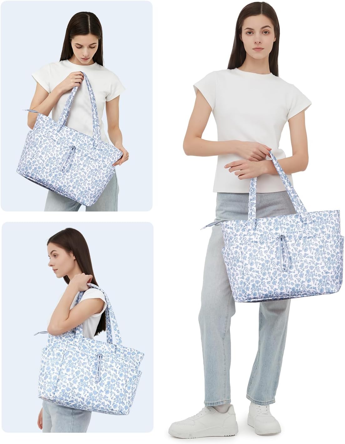 Tote Bag for Women, Puffy Handbags for Work, Travel, Nurse