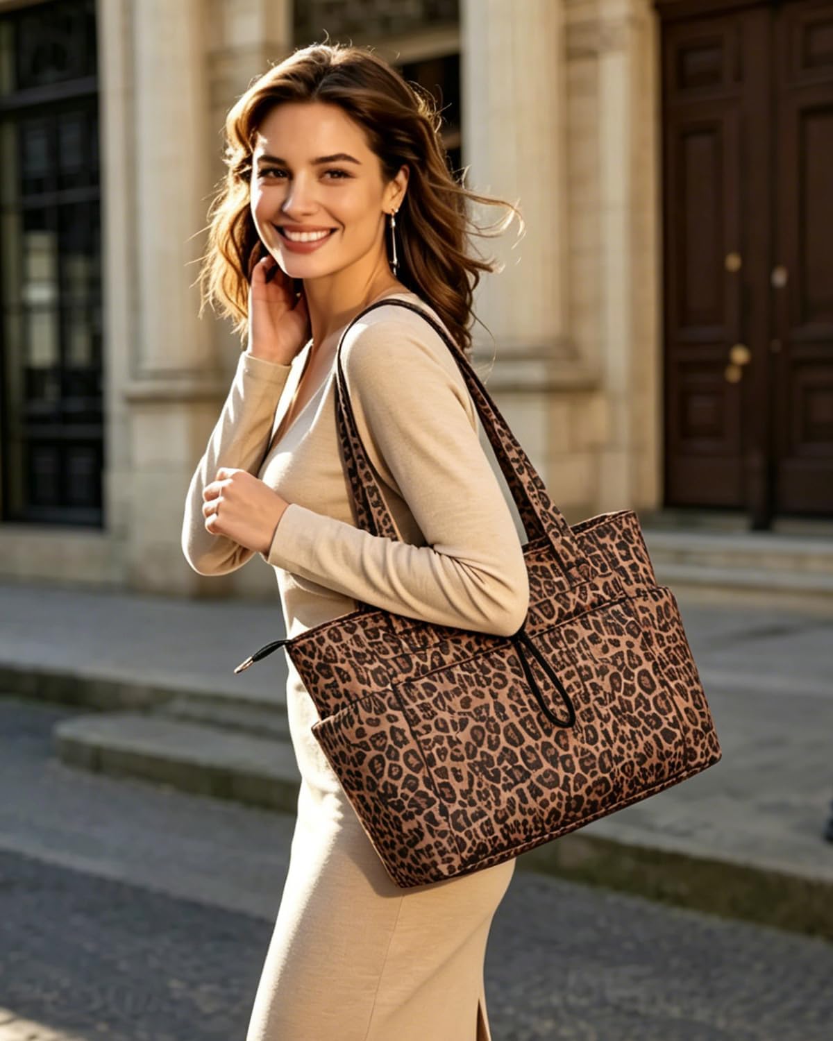 Tote Bag for Women, Puffy Handbags for Work, Travel, Nurse