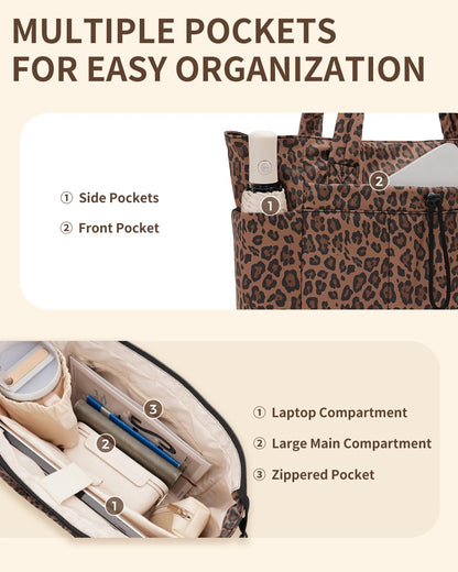 Tote Bag for Women, Puffy Handbags for Work, Travel, Nurse