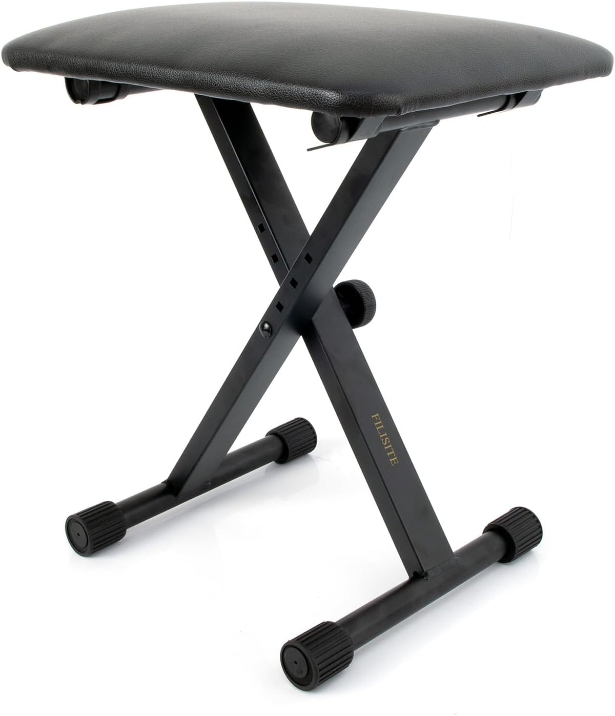 Keyboard Bench X-Style Height Adjustable Padded Cushion Foldable Stool Portable Seat Keyboard Chair for Keyboards Piano Guitar (White)