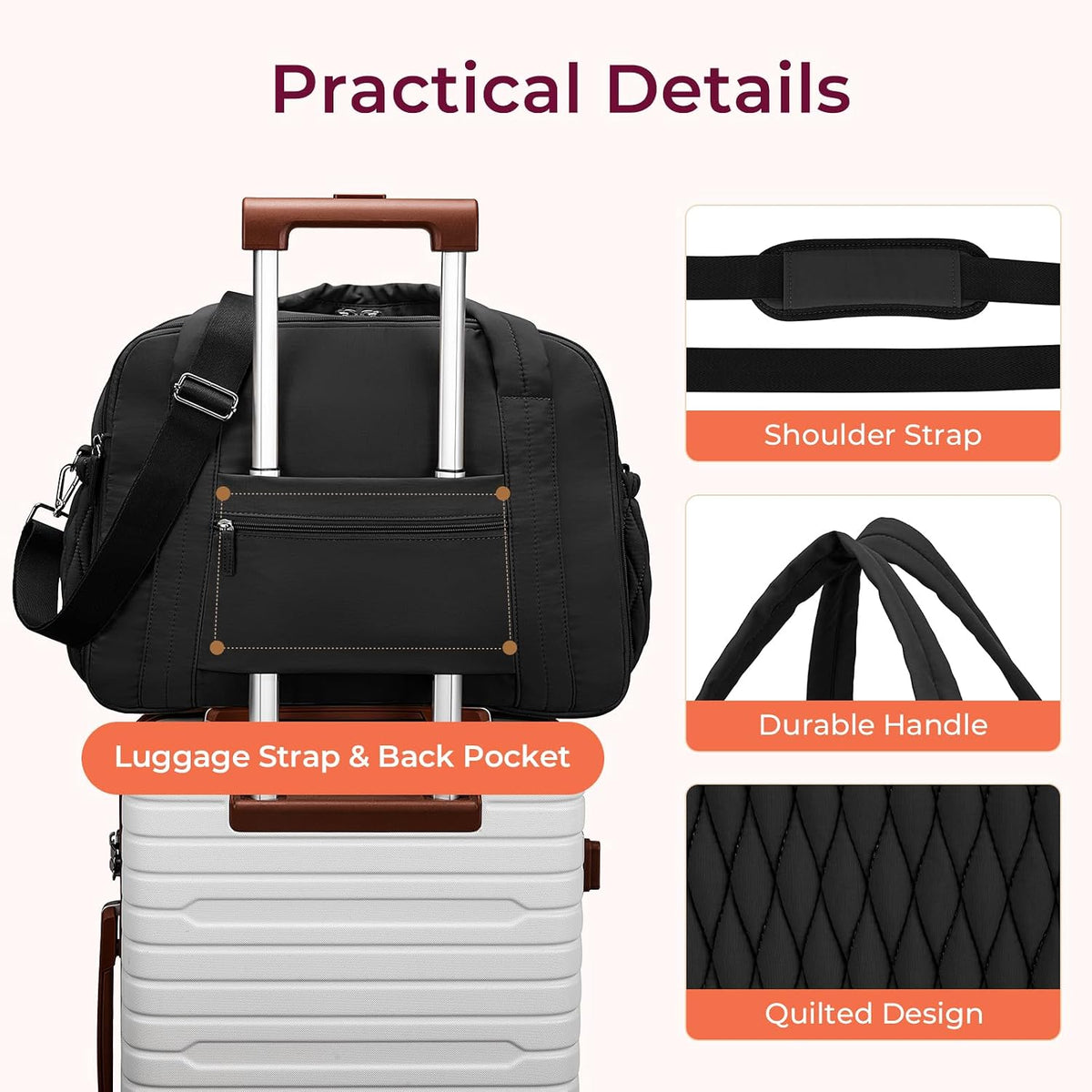 Tote Diaper Bags, Travel Crossbody Large Capacity Hospital Bag for Women Labor Delivery with Pacifier Case