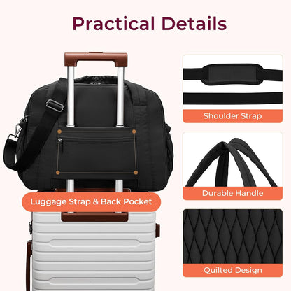 Tote Diaper Bags, Travel Crossbody Large Capacity Hospital Bag for Women Labor Delivery with Pacifier Case