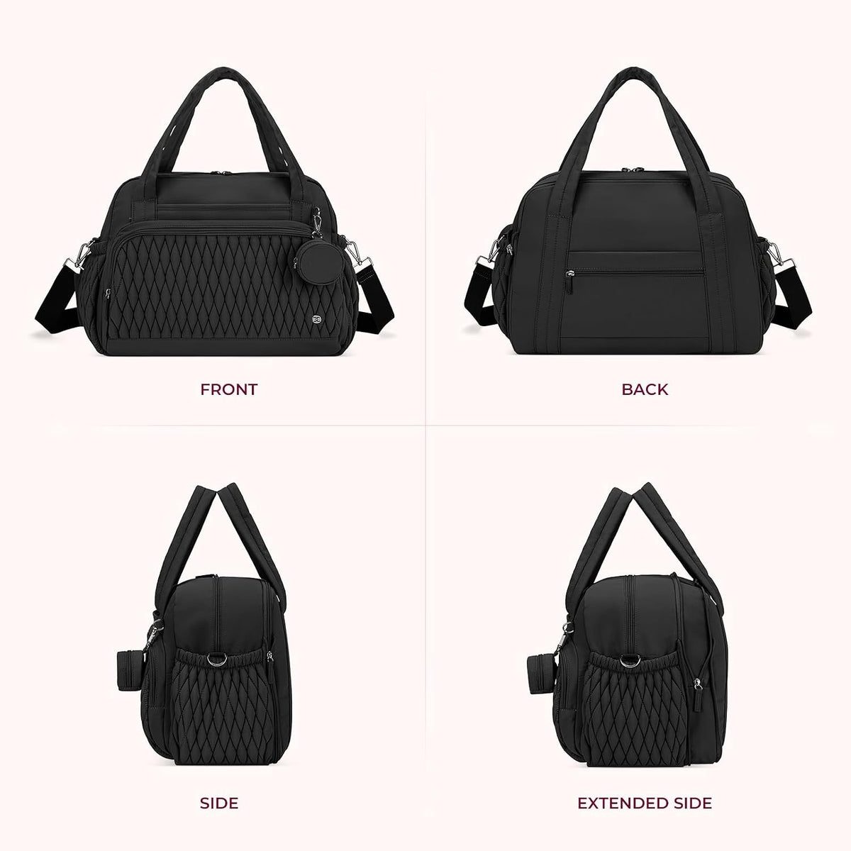 Tote Diaper Bags, Travel Crossbody Large Capacity Hospital Bag for Women Labor Delivery with Pacifier Case