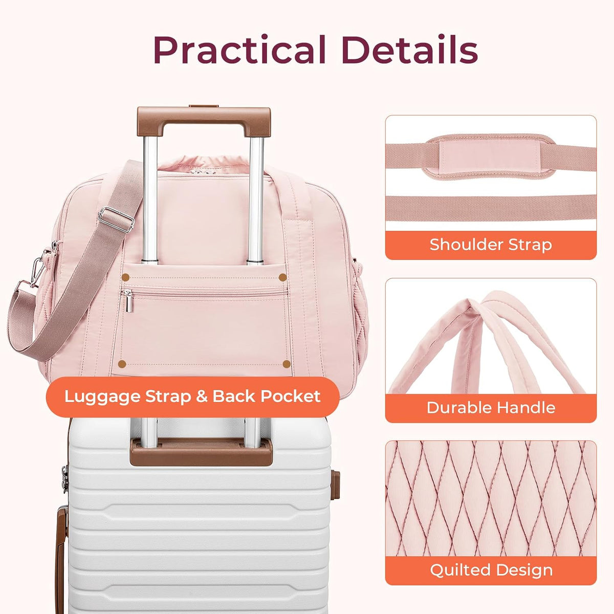 Tote Diaper Bags, Travel Crossbody Large Capacity Hospital Bag for Women Labor Delivery with Pacifier Case