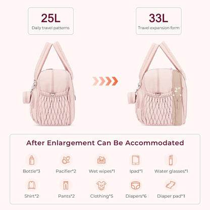 Tote Diaper Bags, Travel Crossbody Large Capacity Hospital Bag for Women Labor Delivery with Pacifier Case