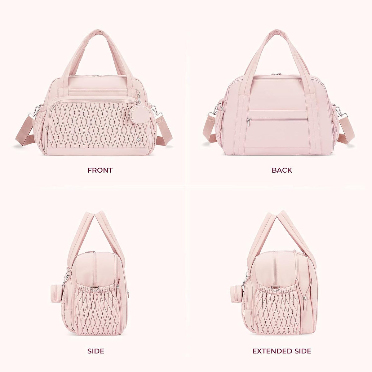 Tote Diaper Bags, Travel Crossbody Large Capacity Hospital Bag for Women Labor Delivery with Pacifier Case