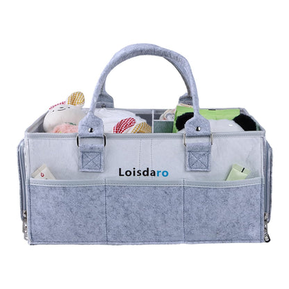 Baby Diaper Caddy Organizer for Changing Table, Baby Storage Basket for Diapers and Baby Wipes,Car Caddy Organizer,Nursery Diaper Organizer, Portable Diaper Storage.