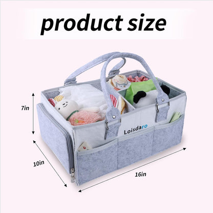 Baby Diaper Caddy Organizer for Changing Table, Baby Storage Basket for Diapers and Baby Wipes,Car Caddy Organizer,Nursery Diaper Organizer, Portable Diaper Storage.