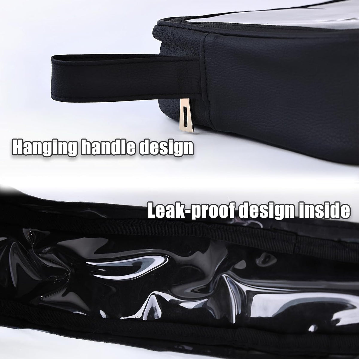 6 PCS Set TPU Diaper Bag Organizer Pouches & Wipe Dispensers, Black