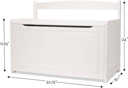 Melissa & Doug Toy Chest, Wooden Toy Storage Box with Safety-Hinged Lid, Kids Toys Storage Organizer for Playroom, Bedroom, & Montessori Classroom Furniture for Boys & Girls Ages 3+