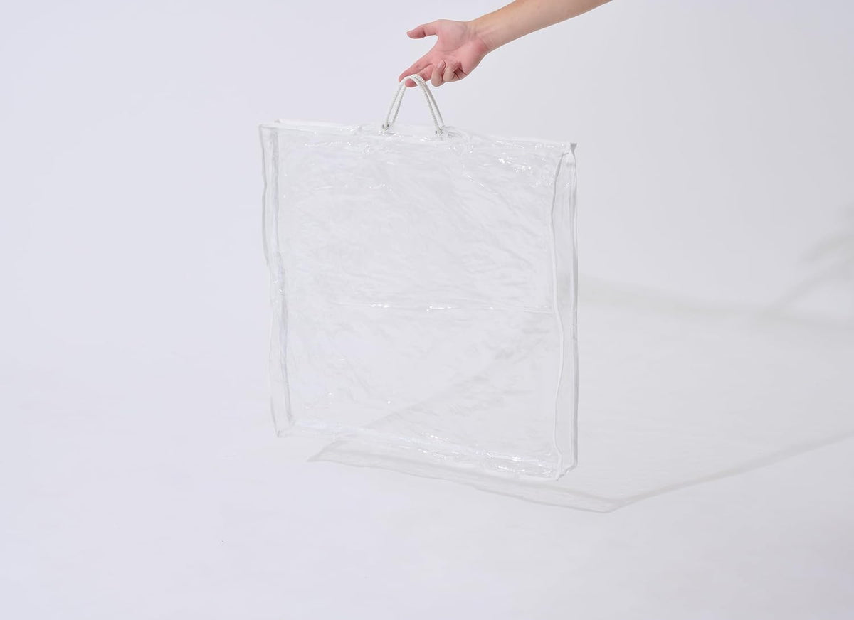 Large Storage Bags for 6 Pack Stylish Large Foam Play Mats Organizer Bins for Kids Toys Clear Window Design White edge (play mats not included)