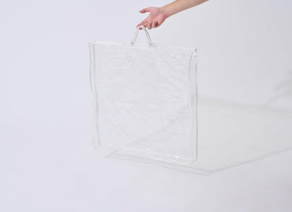 Large Storage Bags for 6 Pack Stylish Large Foam Play Mats Organizer Bins for Kids Toys Clear Window Design White edge (play mats not included)