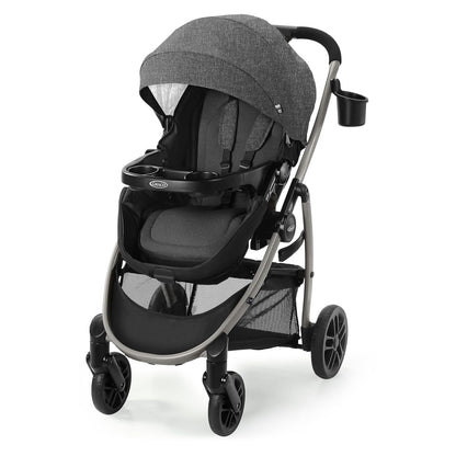 Modes Pramette Stroller, 3-in-1 Baby Stroller, 3 Modes: Infant Car Seat Carrier (Car Seat Not Included), Infant Pramette to Toddler Stroller with Reversible Seat and One-Hand Fold, Redmond