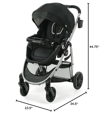 Modes Pramette Stroller, 3-in-1 Baby Stroller, 3 Modes: Infant Car Seat Carrier (Car Seat Not Included), Infant Pramette to Toddler Stroller with Reversible Seat and One-Hand Fold, Redmond