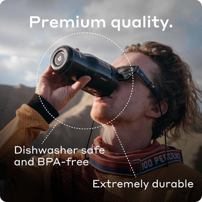 12 OZ Vacuum Insulated Stainless Steel Portable Travel Coffee Mug With 100% Leakproof Locked Lid (Matte)
