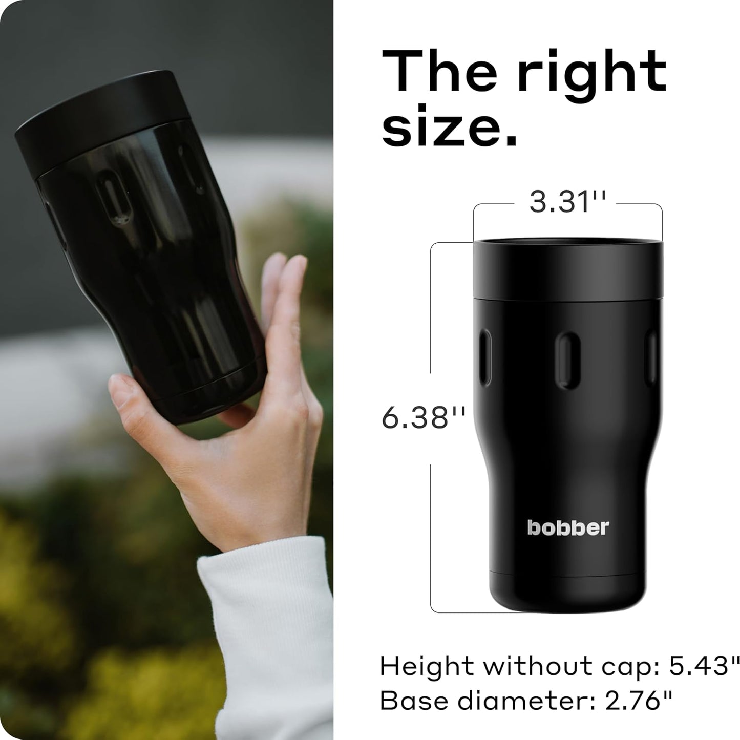 12 OZ Vacuum Insulated Stainless Steel Portable Travel Coffee Mug With 100% Leakproof Locked Lid (Matte)