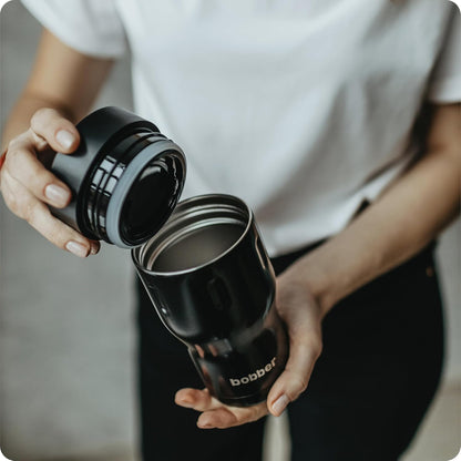 12 OZ Vacuum Insulated Stainless Steel Portable Travel Coffee Mug With 100% Leakproof Locked Lid (Matte)