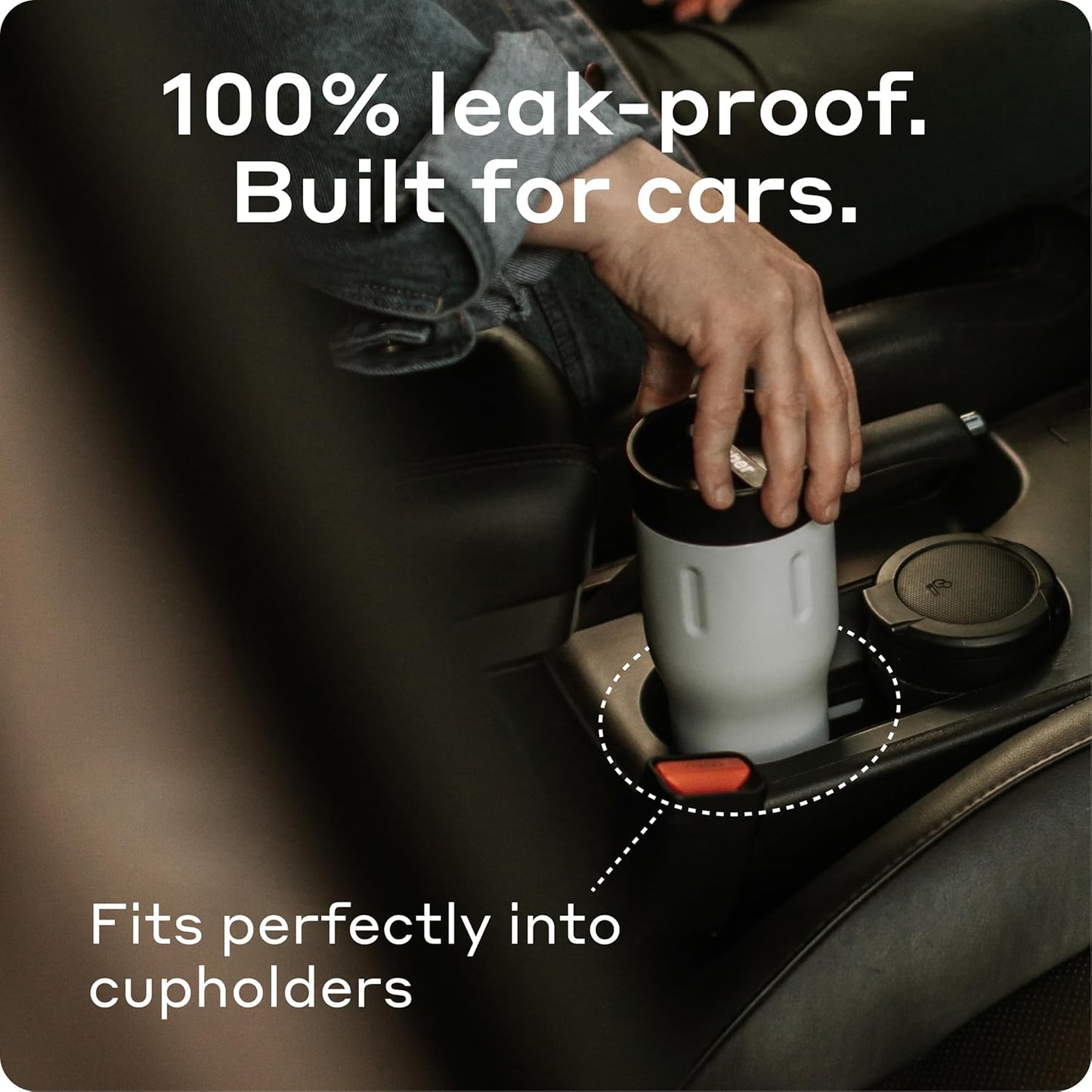 12 OZ Vacuum Insulated Stainless Steel Portable Travel Coffee Mug With 100% Leakproof Locked Lid (Matte)