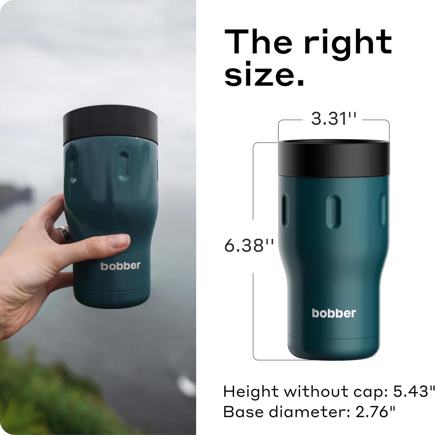 12 OZ Vacuum Insulated Stainless Steel Portable Travel Coffee Mug With 100% Leakproof Locked Lid (Matte)