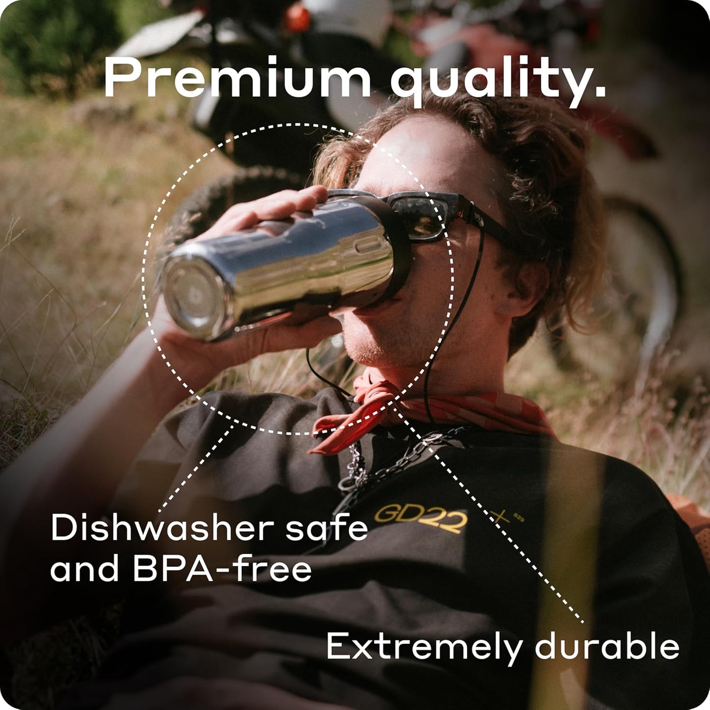 12 OZ Vacuum Insulated Stainless Steel Portable Travel Coffee Mug With 100% Leakproof Locked Lid (Matte)